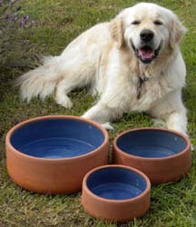 Large ceramic dog water hot sale bowl